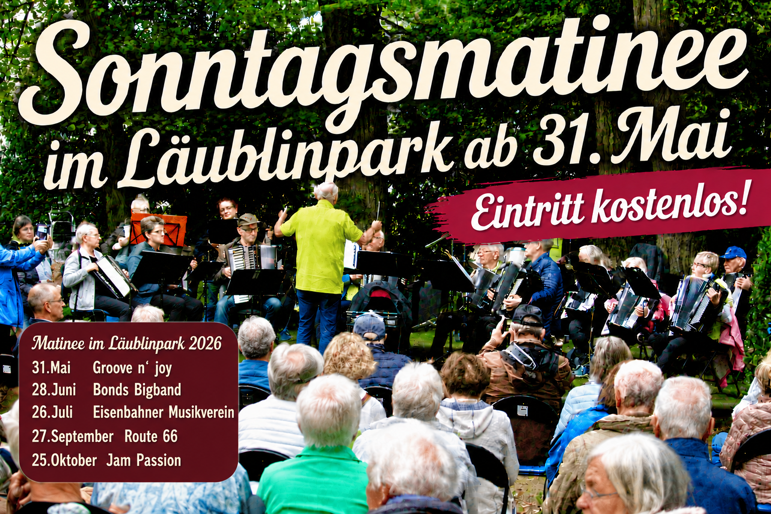 Sonntagsmatinee 2026 neu ohne August